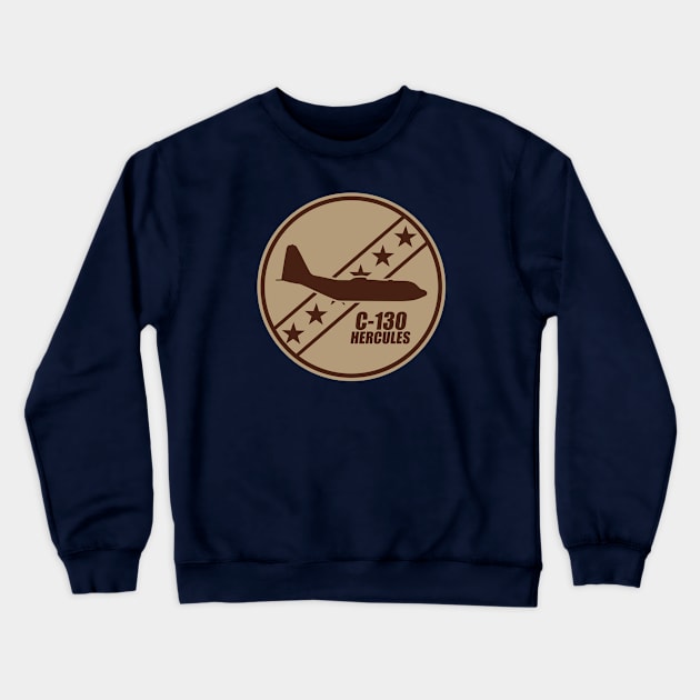 C-130 Hercules Patch (desert subdued) Crewneck Sweatshirt by TCP